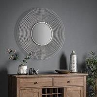 Barbets Medium Round Wall Mirror - Silver