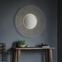 Barbets Medium Round Wall Mirror - Gold