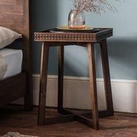 Hudson Living Boho Retreat Bedside Table  Brown
