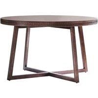 Boi 120cm Mango Wood Round Dining Table  Brown