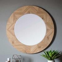 Milano Rustic Oak Wall Mirror Natural