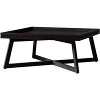 Khaleesi 90cm Square Mango Wood Coffee Table - Black