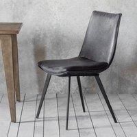 Frank Hudson Gallery Direct Hinks Grey Faux Leather Chair