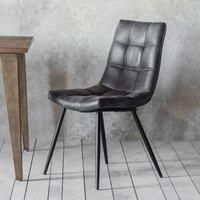 Frank Hudson Gallery Direct Darwin Faux Leather Grey Dining Chair