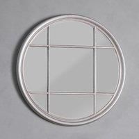 Rupert Medium Round Wall Mirror  Silver
