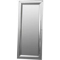 Saddie Extra Large Rectangle Leaner Mirror  Silver