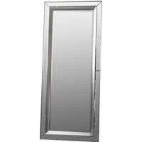 Saddie Extra Large Rectangle Leaner Mirror  Silver