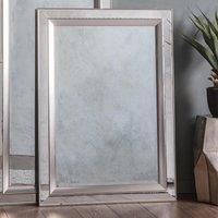 Saddie Large Rectangle Wall Mirror  Silver