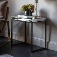 Frank Hudson Gallery Direct  Pippard Side Table - Black and Mirrored