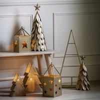 Crossland Grove Starry Lantern Large Antique Gold 150X150X370Mm