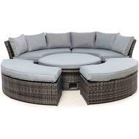 Maze Chelsea Lifestyle Suite w/ Glass Table / Grey