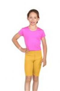 janisramone® Gymnastics Sports Cycling Shorts for Girls, Hot Pants Summer Kids Cycling Shorts, Mini Dance Short for Girls, Plain Stretchy School Cycle Short Mustard