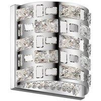 Impex Lola 2 Light Wall Lamp Chrome Crystal