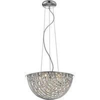 Impex Millie 5 Light Chrome Crystal Pendant Ceiling Light