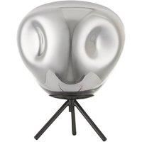 Impex Nina 1 Light Table Lamp Chrome Black