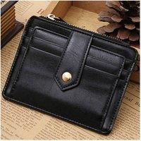 Premium Soft Black or Brown Leather Money Wallet Coin Zip High Quality Stitching