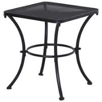 Outsunny 45cm Square Metal Outdoor Patio Bistro Table Coffee Desk Black