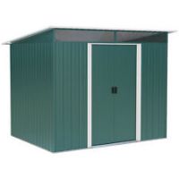 Outsunny 8x6FT Metal Garden Shed Outdoor Storage House Heavy Duty Tool Organizer