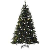 Bon Noel 6ft Green Pre-Lit Artificial Christmas Tree with Various Ornaments