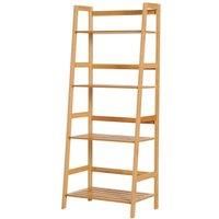 HOMCOM 4 Tier Ladder Shelf Unit Storage Unit Shelf DIY Plant Shelving Stand Holder Organiser