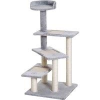 PawHut Cat Tree Kitten Scratch Scratching Scratcher Sisal Post Climbing Tower Activity Centre Grey