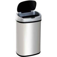 Homcom Sensor Dustbin Touchless Trash Can Automatic Stainless Steel 48L