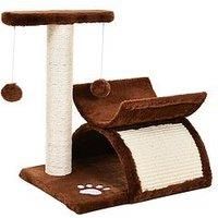 Pawhut Cat Tree Scratching Post Kitten Scratcher Kitty Activity Play Center Sisal Rotatable Top Bar Tunnel Dangling Ball