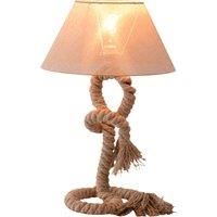 Table Lamp Indispensable Nautical Twisted Rope E27 Base Bedside Light Beige