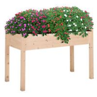 Outsunny Raised Wood Garden Bed Planter Vegetables Grow Flower Herbs Box Kit