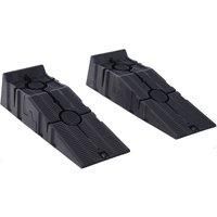 DURHAND 1 Pair Heavy Duty 5 Ton Plastic Garage Workshop Car Service Ramps Lifting Automotive Vehicle Portable Low Clearance