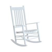 Outsunny Garden Rocking Chair Outdoor Swing Wooden Rocker Balcony Deck Armchair
