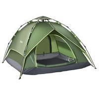 Outsunny Three Man Pop Up Tent Camping Festival Hiking Family Travel Shelter