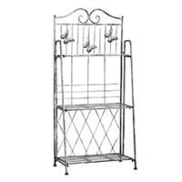 Outsunny 3-Tier Metal Folding Plant Stand Display Rack Bookshelf Unit Outdoor