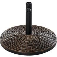 Outsunny Patio Weighted Umbrella Base Parasol Holder Outdoor Stand 25kg