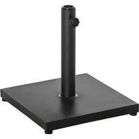 Outsunny Square Parasol Base Heavy Duty Weighted Umbrella Holder Black