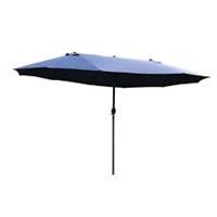 Outsunny Sun Umbrella Canopy Doublesided Crank Sun Shade Shelter 4.6M Blue