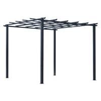 Outsunny 3x3m Metal Gazebo Pergola Grape Trellis Climbing Plants Sun Shelter