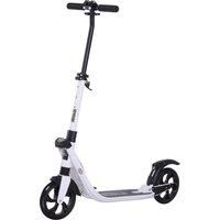 HOMCOM Folding Kick Scooter Hight-Adjustable Urban Scooter w/ Rear Brake, Double Shock Absorption System & 2 Big Wheels, For 14+ Teens Adult, White
