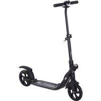 HOMCOM Folding Kick Scooter Teens Adult Ride On 2 Big Wheels For 14+ Adjustable Height Black