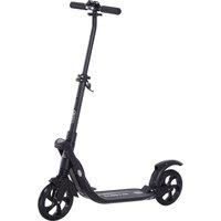 HOMCOM Folding Kick Scooter Hight-Adjustable Urban Scooter w/ Rear Brake, Double Shock Absorption System & 2 Big Wheels, For 14+ Teens Adult, Black