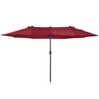 Outsunny Sun Umbrella Canopy Double-sided Outdoor Patio Parasol Sunshade 4.6M