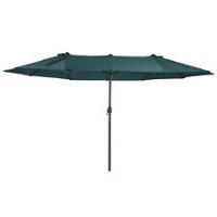Outsunny 4.6M Outdoor Patio Umbrella Doublesided Crank Canopy Sunshade Green