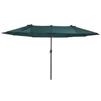 Outsunny 4.6M Outdoor Patio Umbrella Doublesided Crank Canopy Sunshade Green