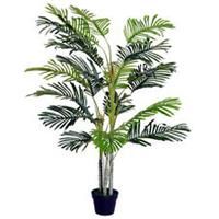 Outsunny 150cm(5ft) Palm Tree Artificial Faux Decor Green Plant Home Office