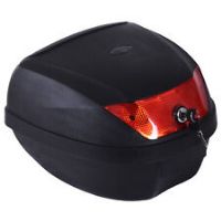 HOMCOM 28L Motorcycle Tail box Helmet Top Case Storage Trunk Carrier Mount Rack