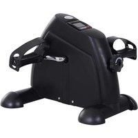 HOMCOM Mini Exercise Bike Portable Pedal Exerciser Arm Leg Cycle Gym Fitness LCD Display Adjustable Resistance Black