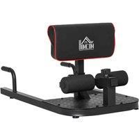 HOMCOM 3-in-1 Padded Push Up Sit Up Deep Sissy Squat Machine Home Gym Work Out Leg Fitness Equipment, Black
