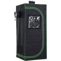 Outsunny Mylar Hydroponic Grow Tent w/ Floor Tray for Indoor Plant 60x60x140cm