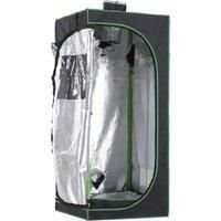 Outsunny Hydroponic Plant Grow Tent W/ Window Tool Bag, 60L x 60W x 140Hcm-Black/Green