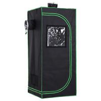 Outsunny Mylar Hydroponic Grow Tent with Floor Tray for Indoor Plant